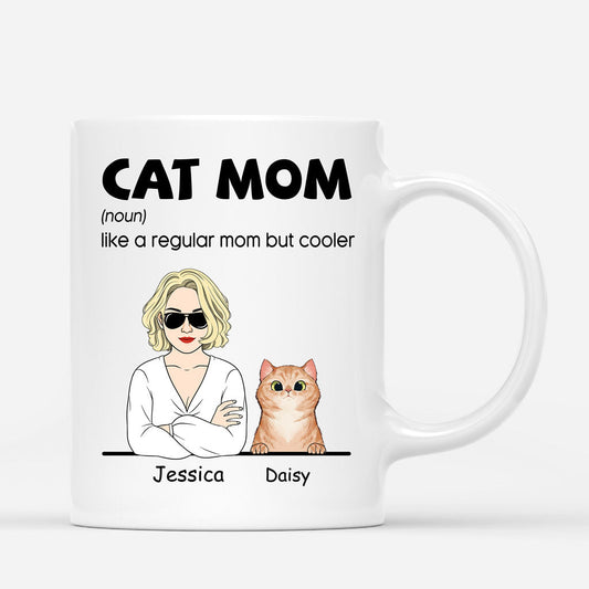0798MUS1 Personalized Mugs Gifts Heart Cat Lovers