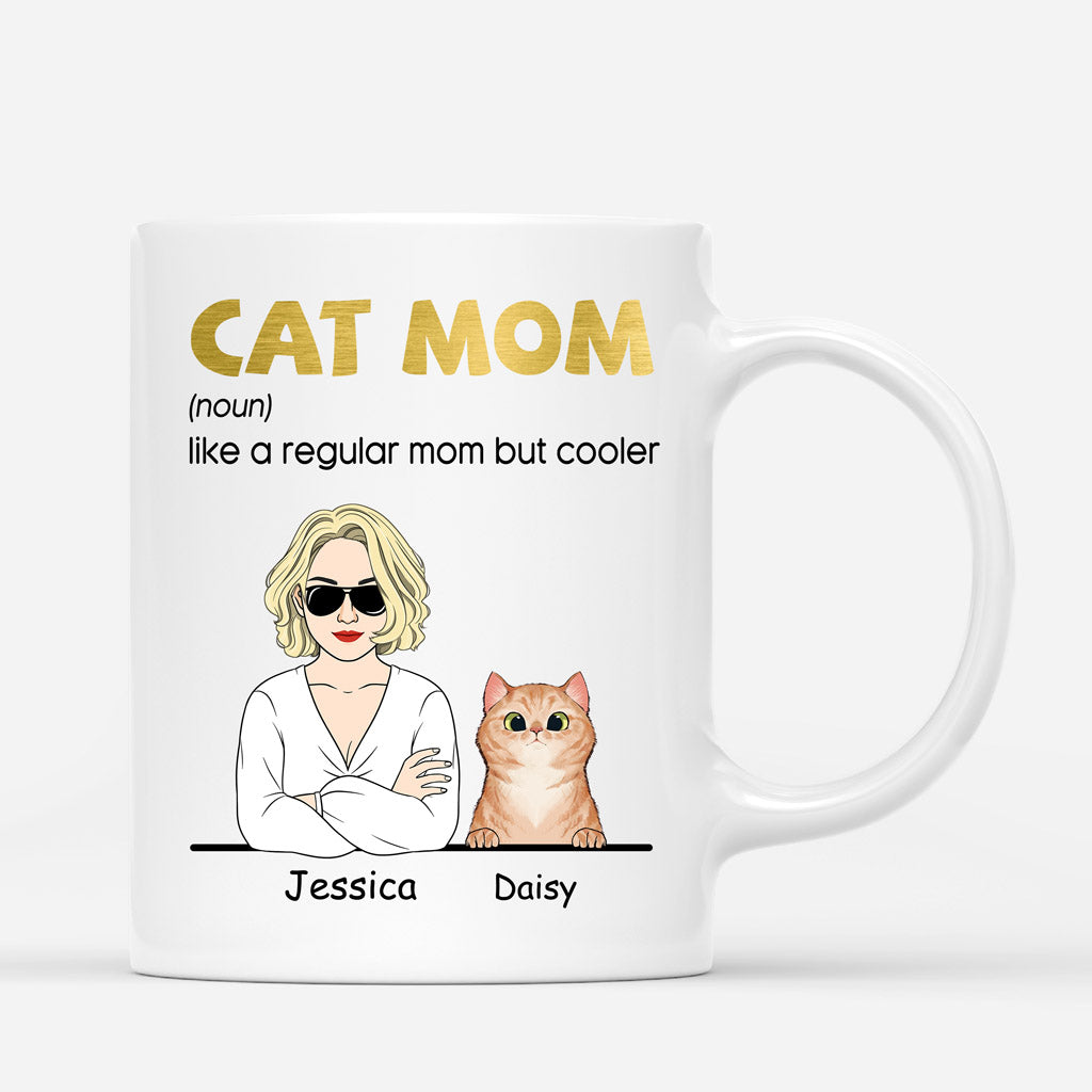 0798MUS3 Personalized Mugs Gifts Heart Cat Lovers