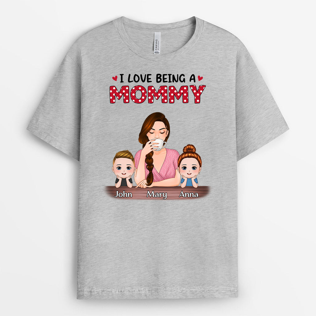 0799AUS2 Personalized T shirts Gifts Polka Dot Grandma Mom