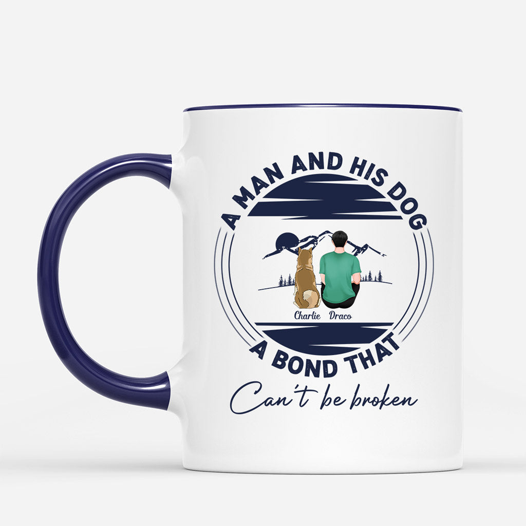 0806MUS4 Personalized Mugs Gifts Sitting Dog Dog Lovers