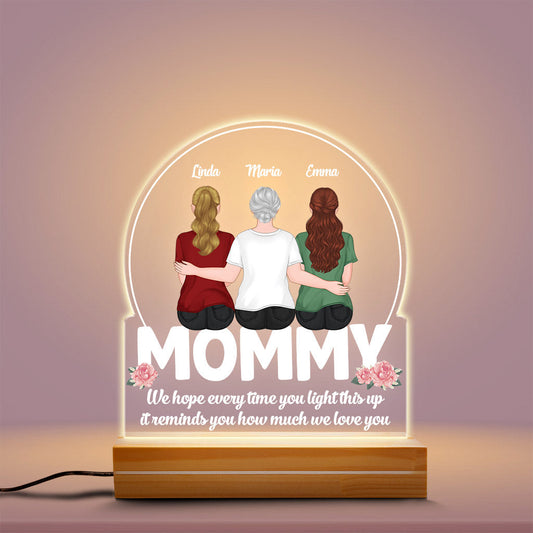 0811LUS2 Personalized 3D LED Light Gifts Mother Grandma Mom