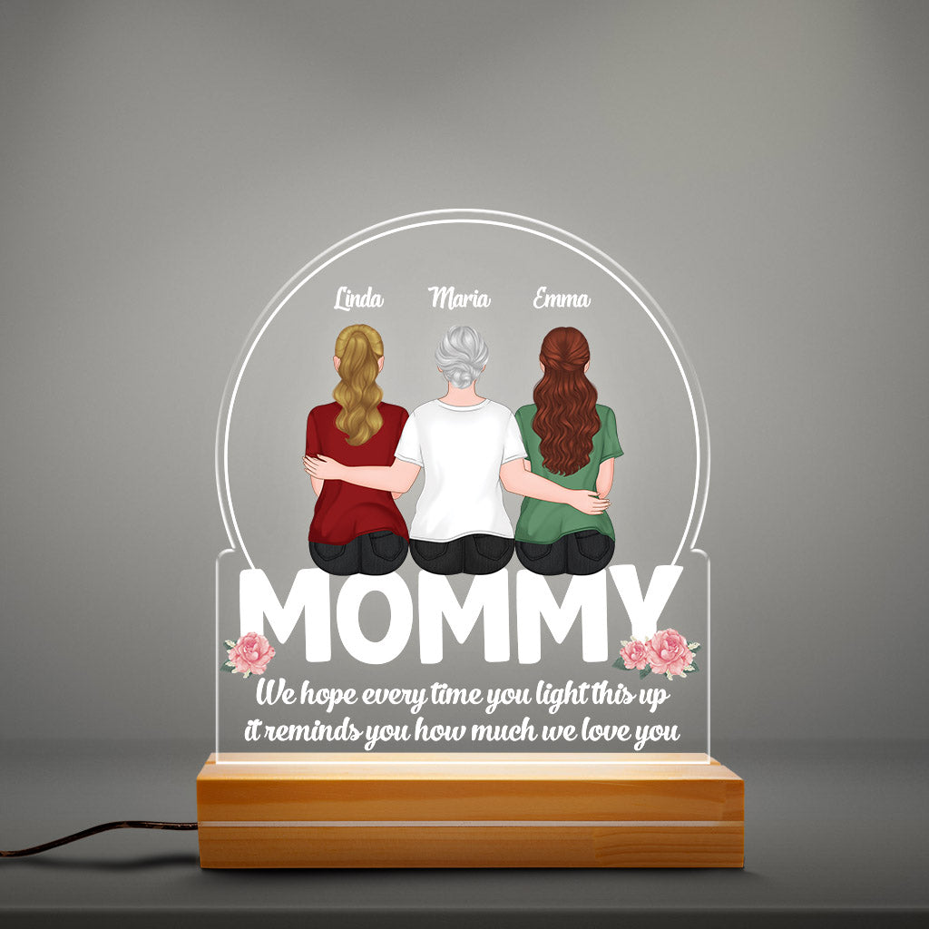0811LUS3 Personalized 3D LED Light Gifts Mother Grandma Mom