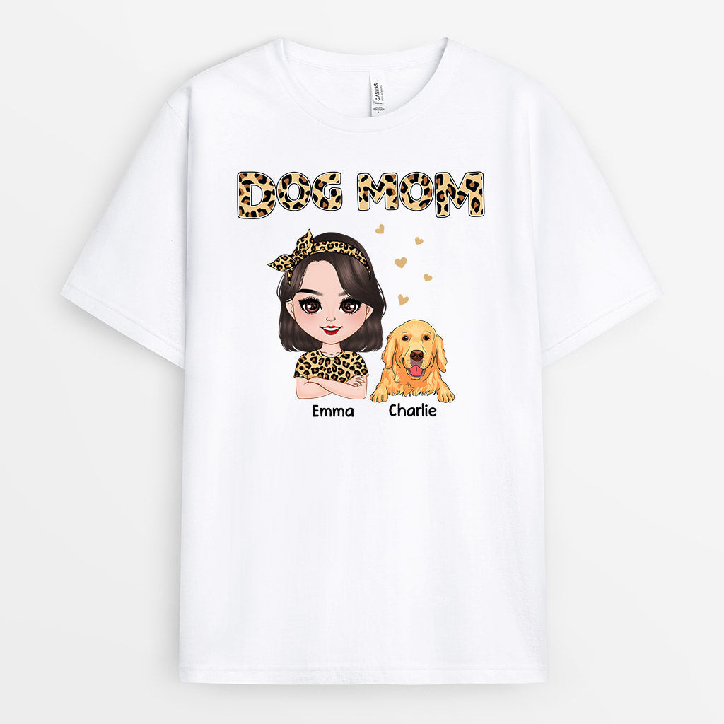 0815AUS1 Personalized T shirt Gifts Leopard Dog Lovers