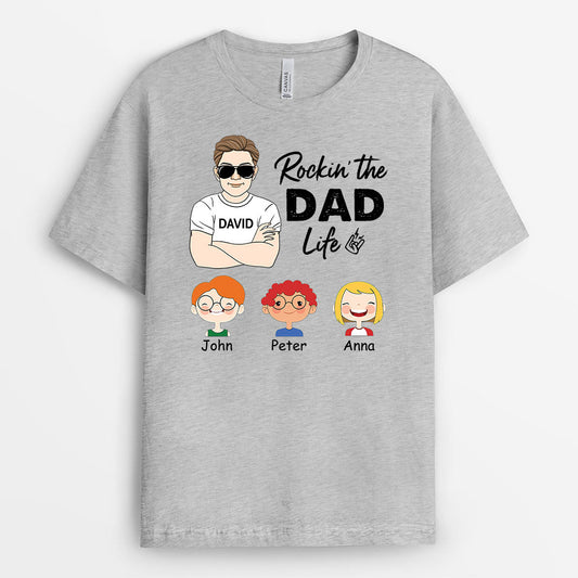 0825AUS2 Personalized T shirts Gifts Kids Grandpa Dad
