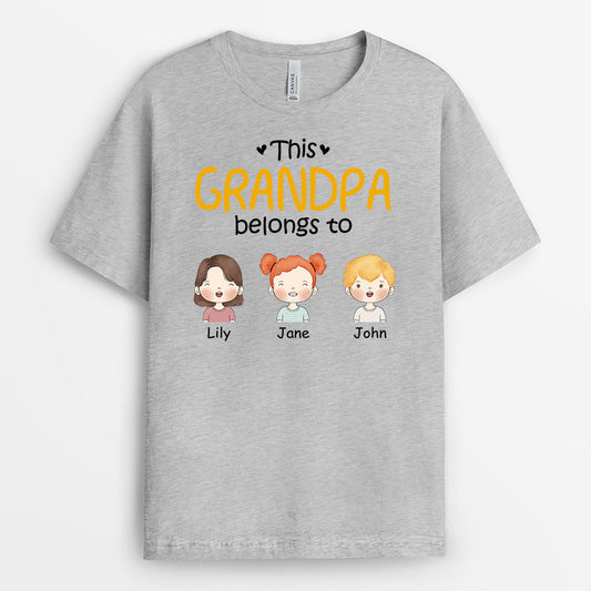 0827AUS2 Personalized T shirts Gifts Grandpa Dad