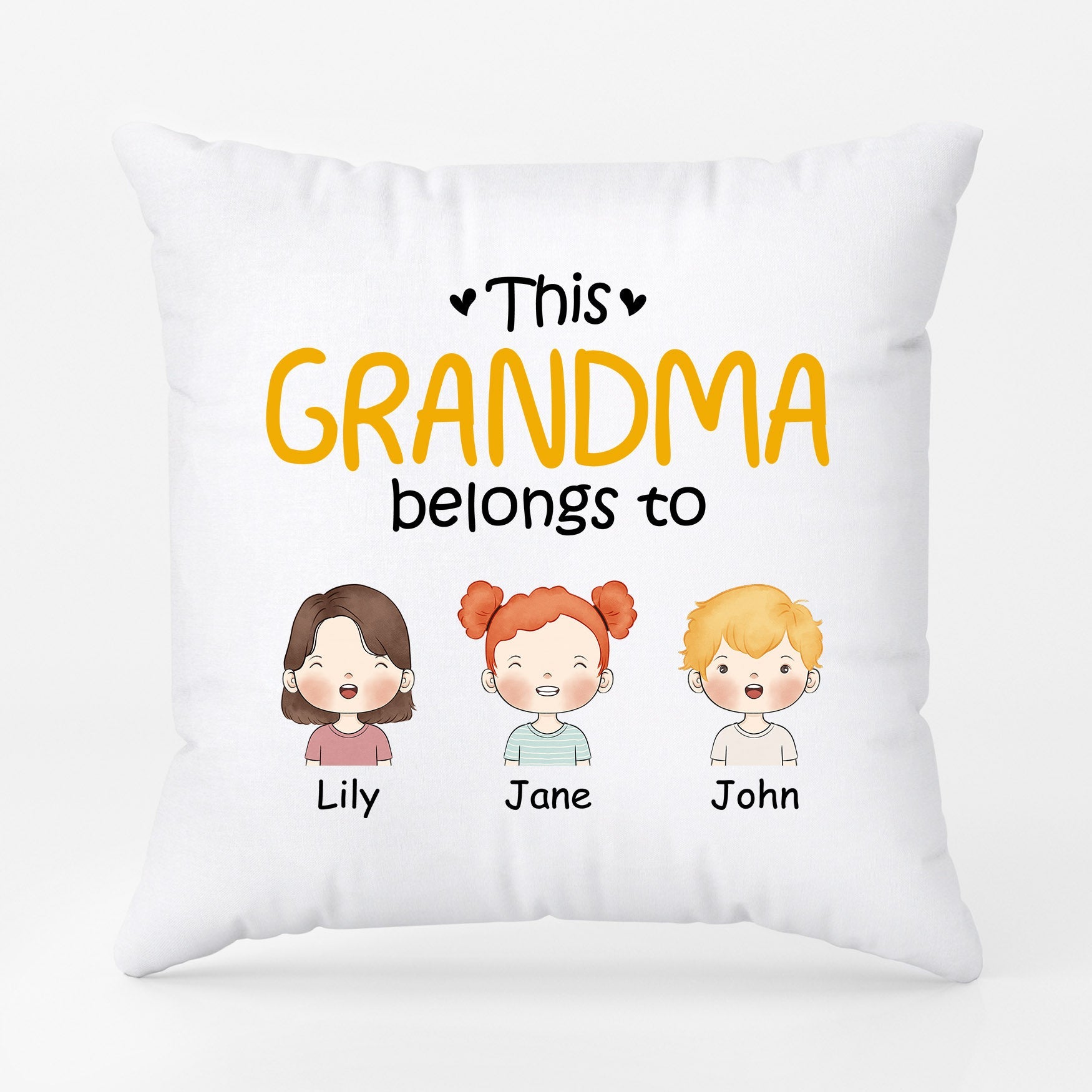 0827PUS2 Personalized Pillows Gifts Grandma Mom