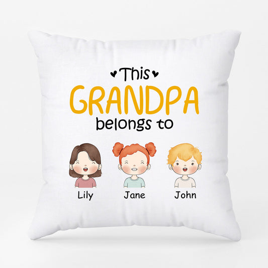 0827PUS2 Personalized Pillows Gifts Grandpa Dad