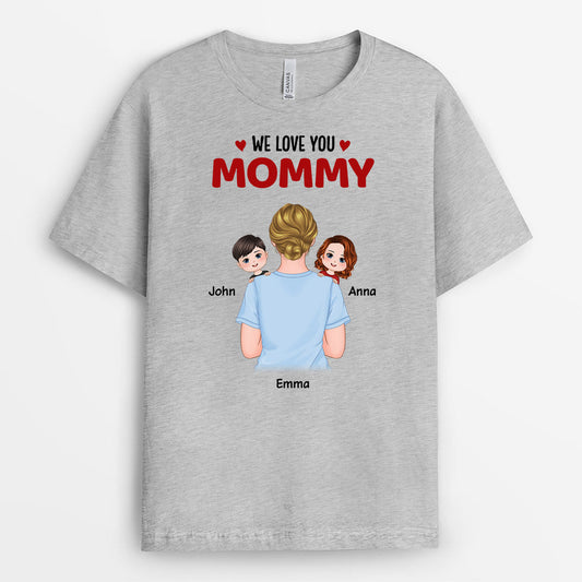 0830AUS2 Personalized T shirts Gifts Shoulder Grandma Mom