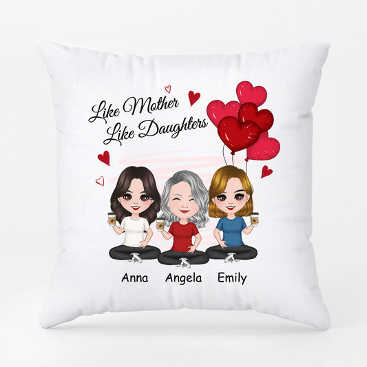 0831PUS2 Personalized Pillows Gifts Heart Grandma Mom