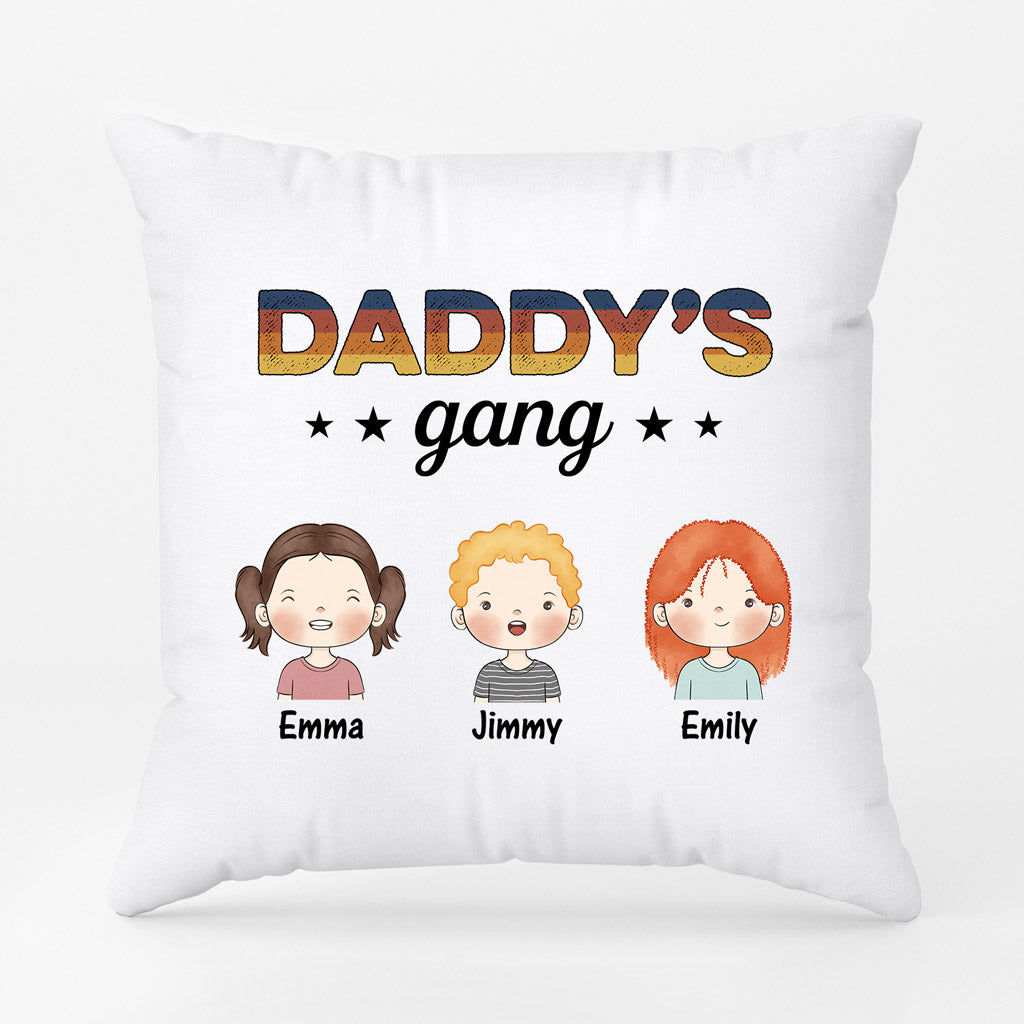0845PUS1 Personalized Pillows Gifts Kids Grandpa Dad
