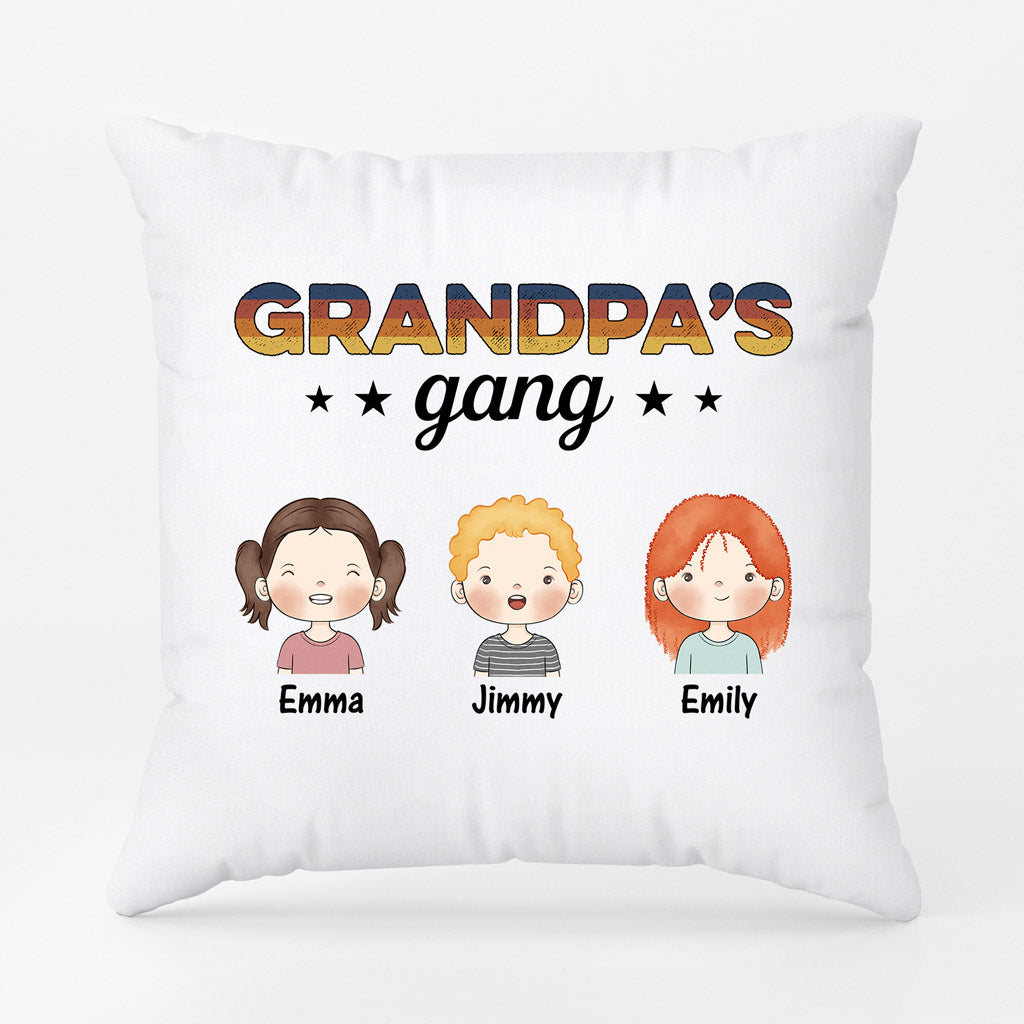 0845PUS2 Personalized Pillows Gifts Kids Grandpa Dad