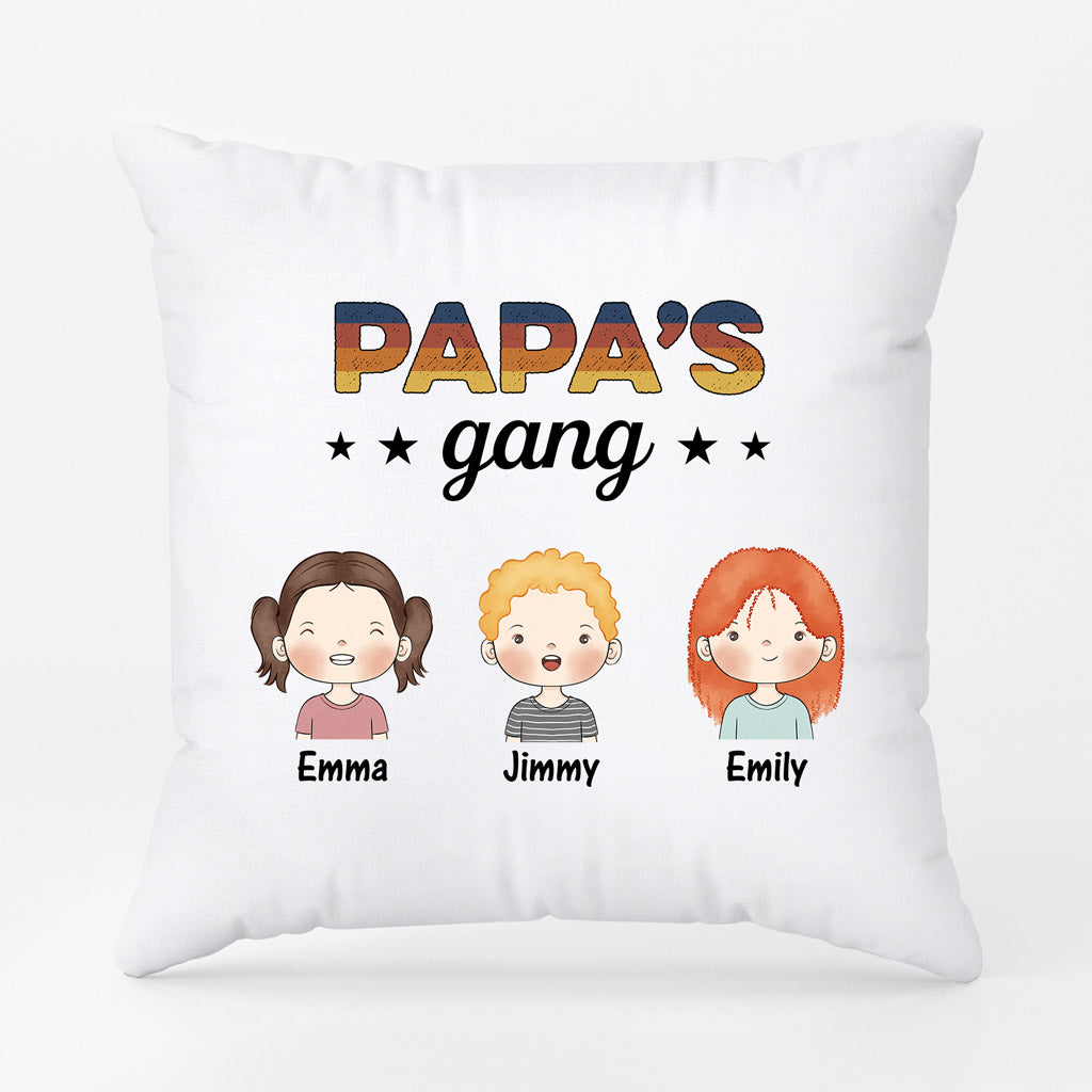 0845PUS3 Personalized Pillows Gifts Kids Grandpa Dad