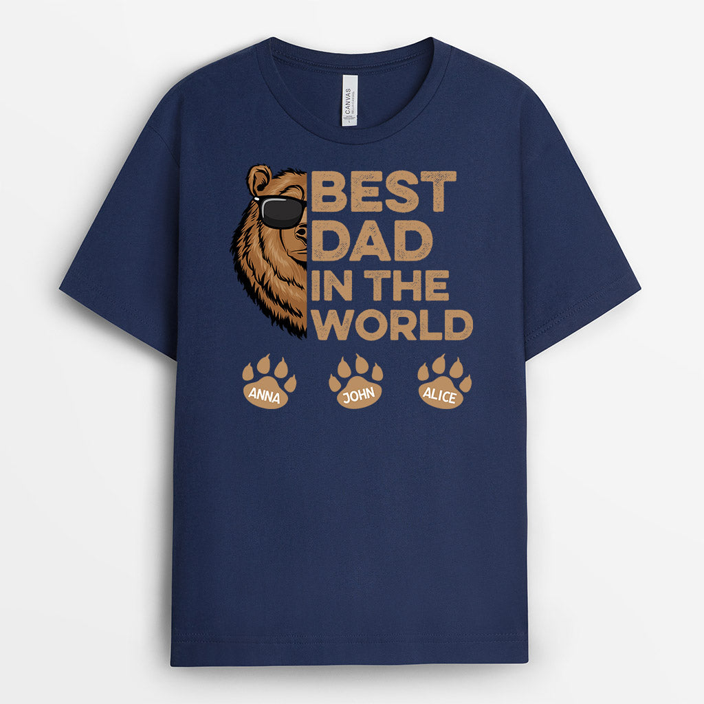 0850AUS1 Personalized T shirts Gifts Bear Grandpa Dad