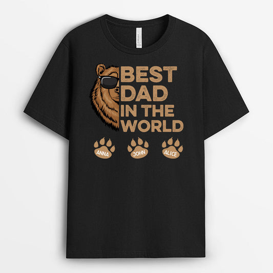 0850AUS2 Personalized T shirts Gifts Bear Grandpa Dad