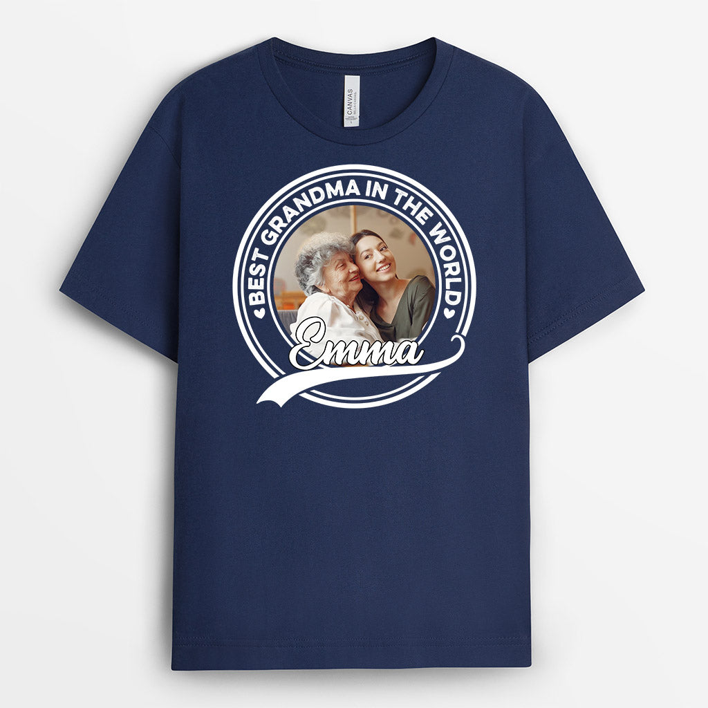 0853AUS2 Personalized T shirts Gifts Photo Grandma Mom