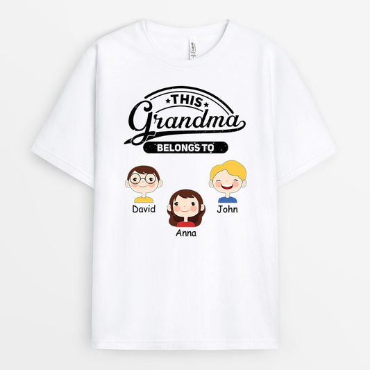 0856AUS1 Personalized T shirts Gifts Star Grandma Mom