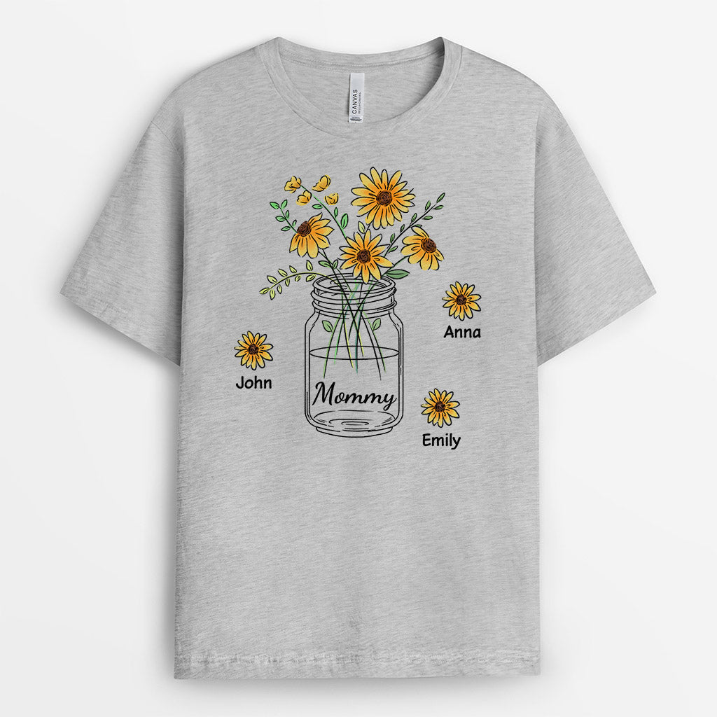 0863AUS2 Personalized T shirts Gifts Flowers Grandma Mom