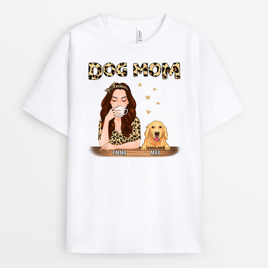 0866AUS2 Personalized T shirts Gifts Leopard Dog Lovers