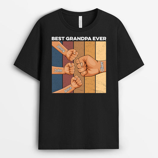 0868AUS2 Personalized T shirts Gifts Fist Bump Grandpa Dad_67de008b fd02 4a34 910b e137d11e1720