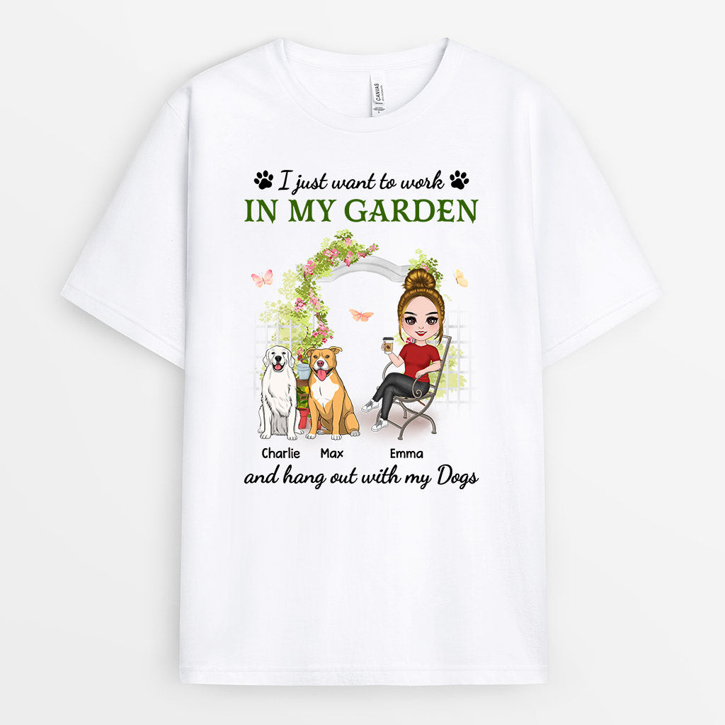 0873AUS1 Personalized T shirts Gifts Garden Dog Lovers