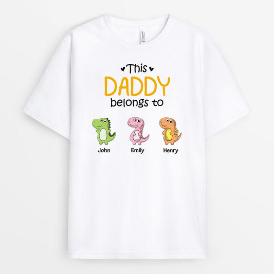 0879AUS1 Personalized T shirts Gifts Dinosaur Grandpa Dad