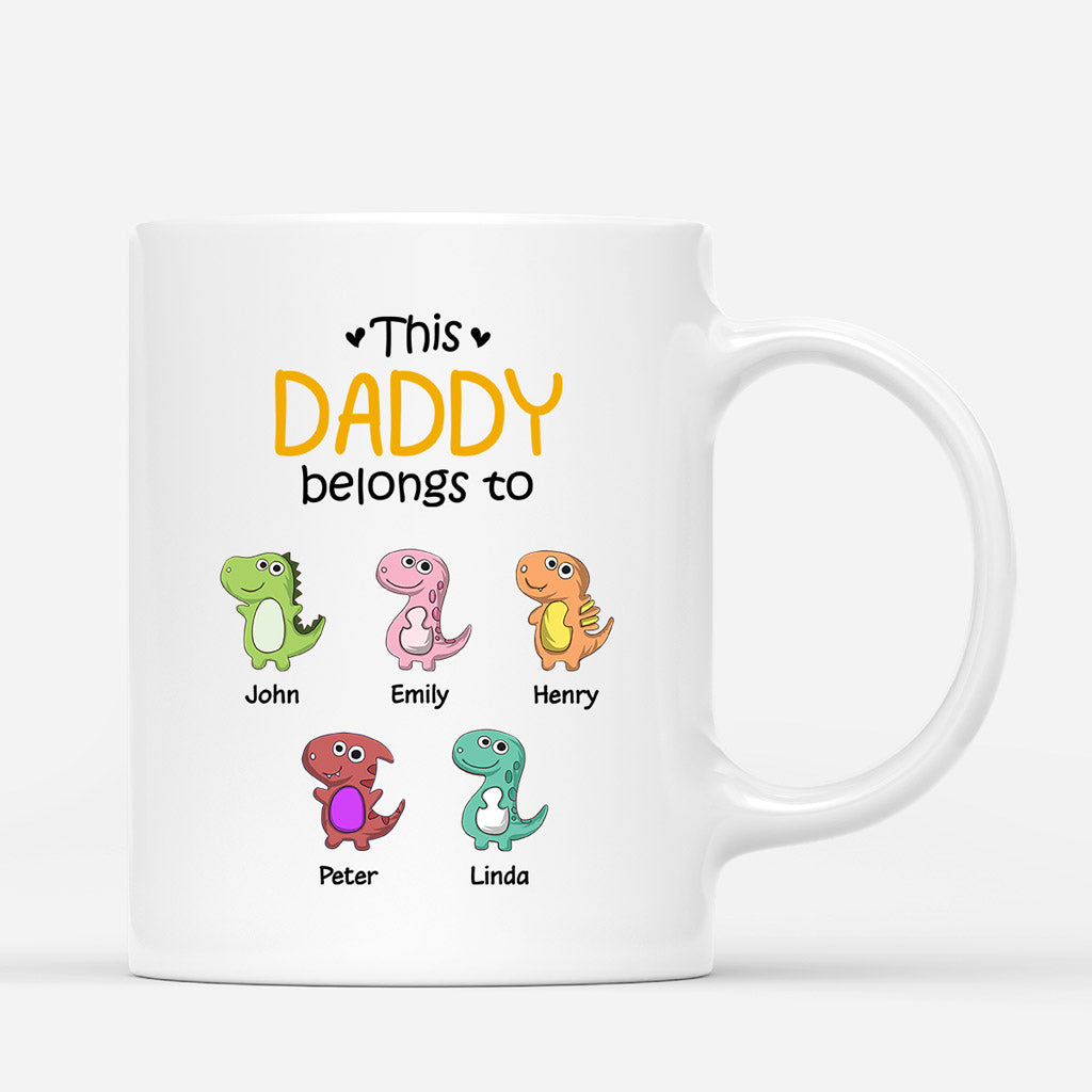 0879MUS1 Personalized Mugs Gifts Dinosaur Grandpa Dad