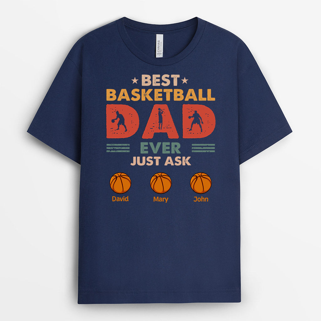 0881AUS1 Personalized T shirts Gifts Basketball Grandpa Dad