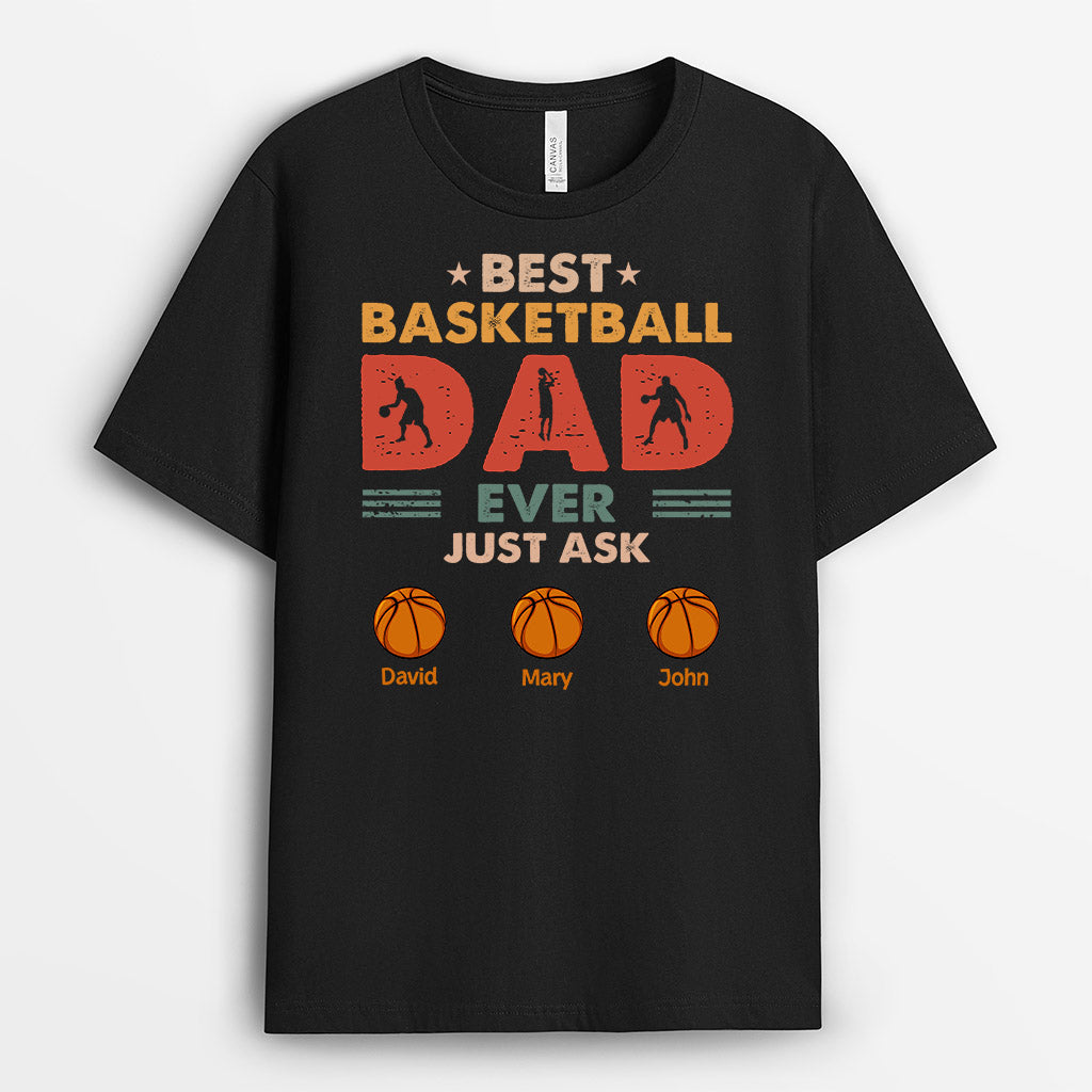 0881AUS2 Personalized T shirts Gifts Basketball Grandpa Dad