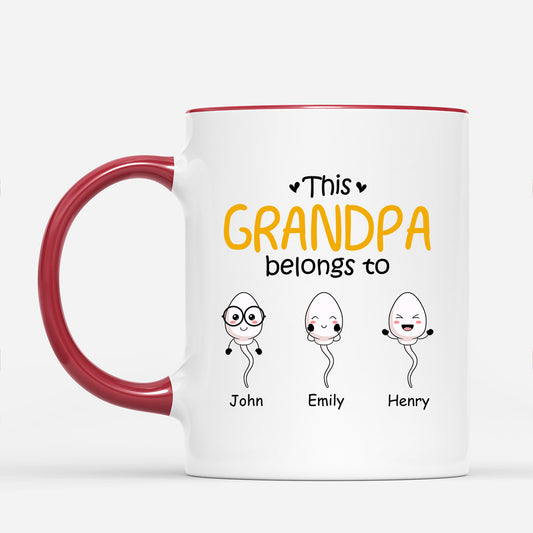 0885MUS2 Personalized Mugs Gifts Kid Grandpa Dad