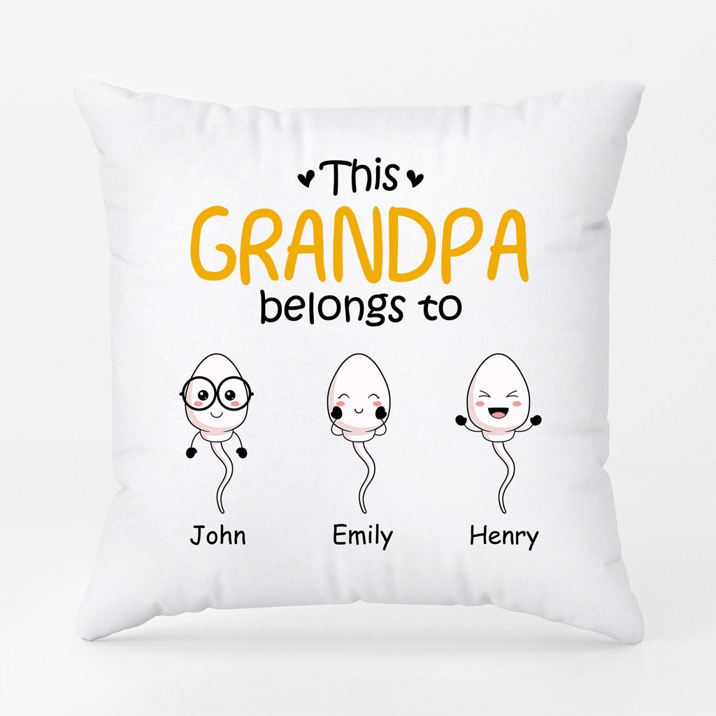 0885PUS2 Personalized Pillow Gifts Kid Grandpa Dad