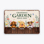 0887EUS2 Personalized Metal Sign Gifts Garden Grandma Mom