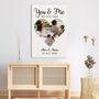 0889CUS3 Personalized Canvas Gifts Beach Couple