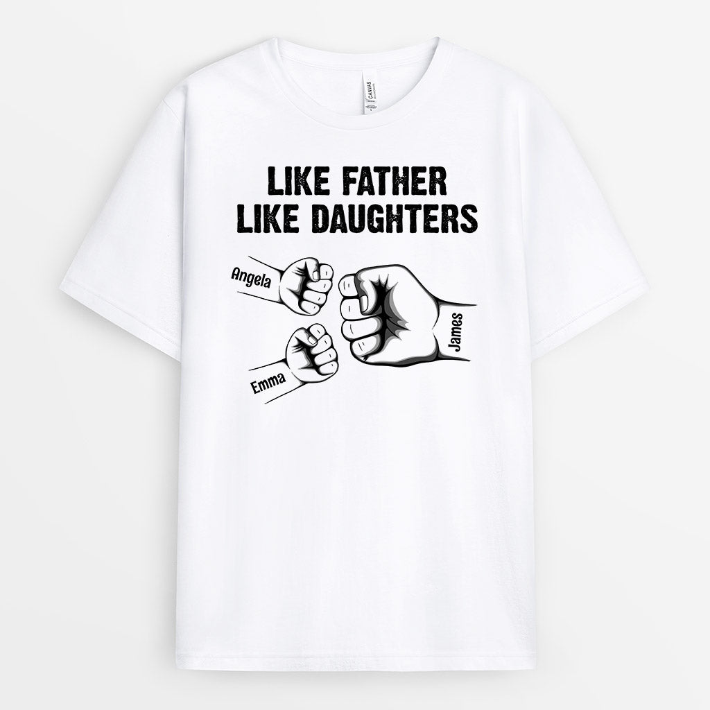 0890AUS2 Personalized T shirts Gifts Fist Bump Grandpa Dad