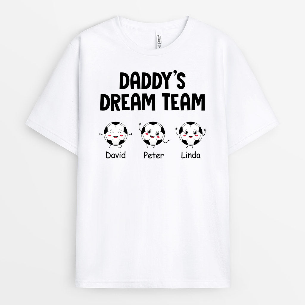 0893AUS2 Personalized T shirts Gifts Football Dad