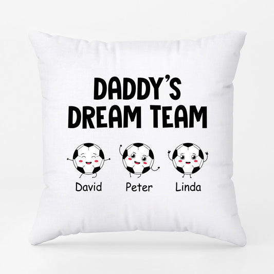 0893PUS2 Personalized Pillow Gifts Football Dad