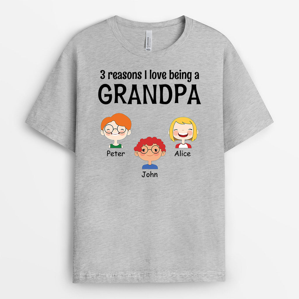 0897AUS2 Personalized T shirts Gifts Kids Grandpa Daddy