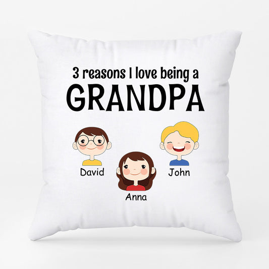 0897PUS1 Personalized Pillow Gifts Kids Grandpa Dad