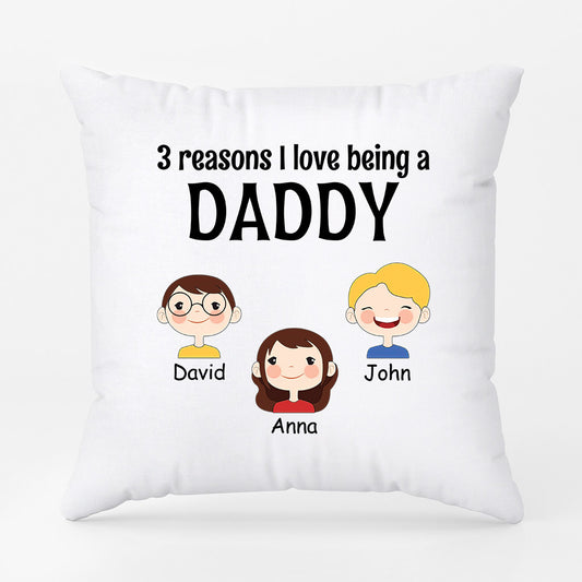 0897PUS2 Personalized Pillow Gifts Kids Grandpa Dad