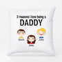 0897PUS2 Personalized Pillow Gifts Kids Grandpa Dad