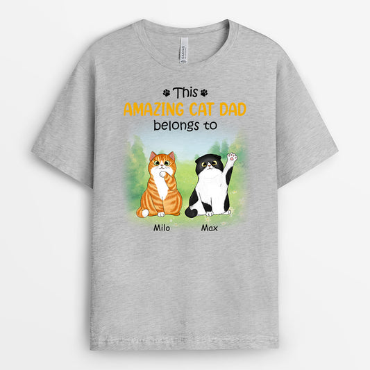 0902AUS1 Personalized T shirt Gifts Flower Cat Lovers