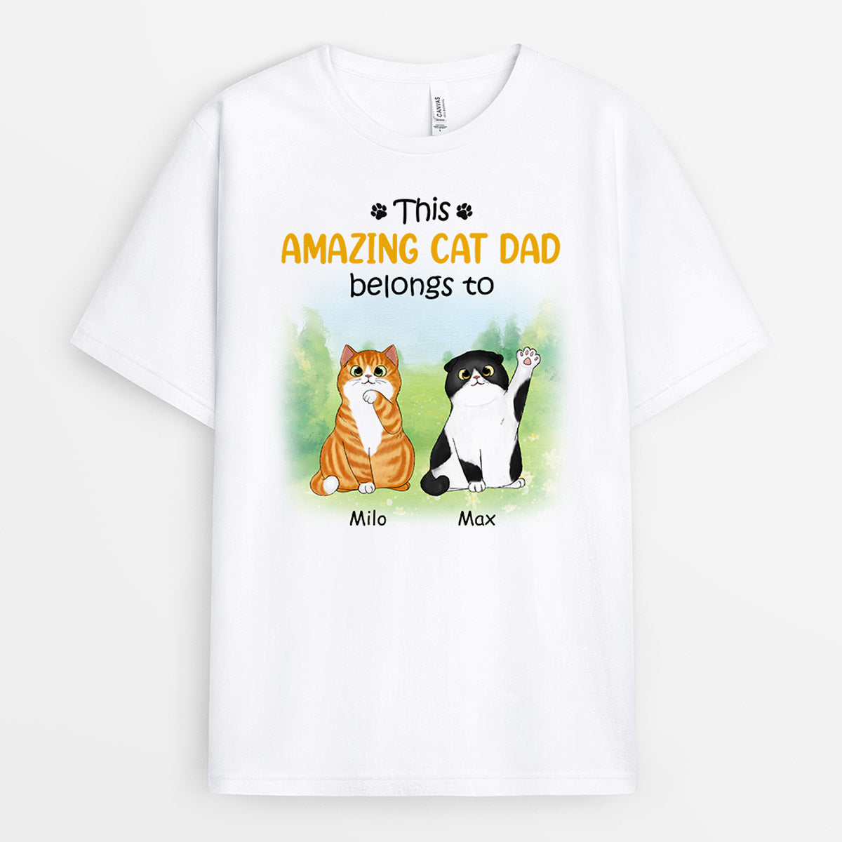0902AUS2 Personalized T shirt Gifts Flower Cat Lovers