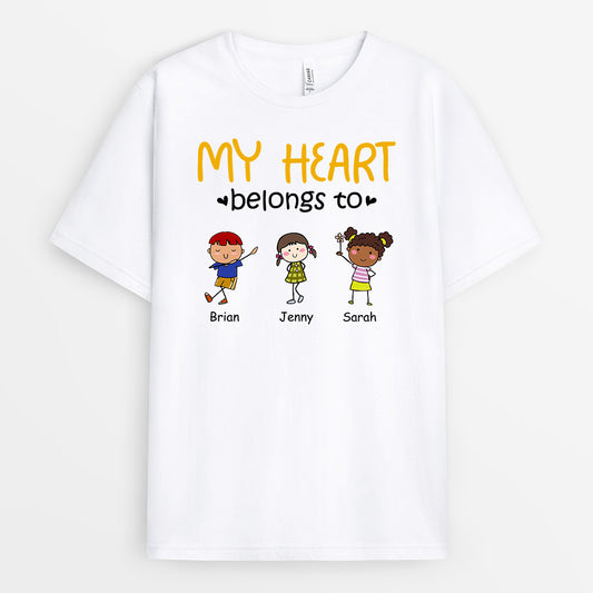 0904AUS2 Personalized T shirts Gifts Kids Mom Dad Grandma Grandad