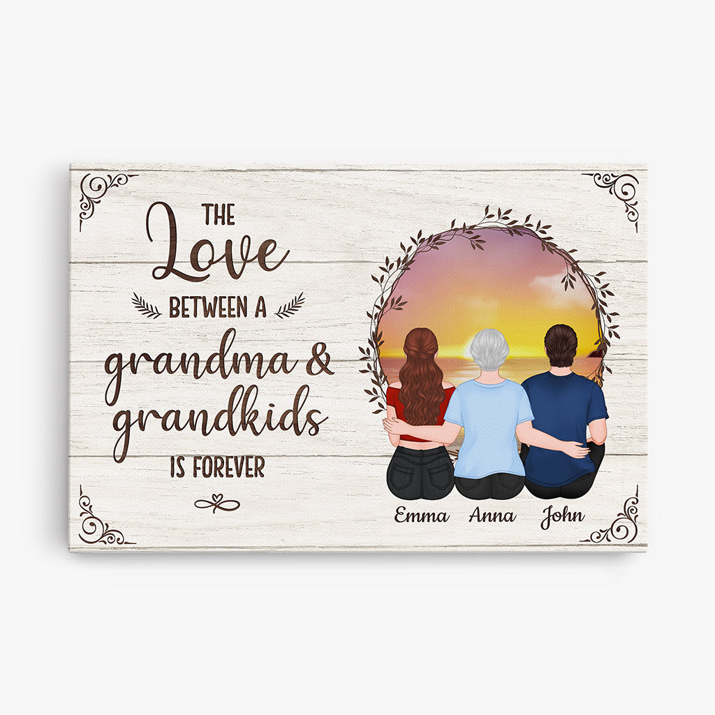 0918CUS1 Personalized Canvas Gifts Mother Children Mom Grandma