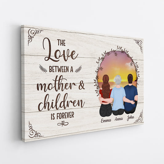 0918CUS2 Personalized Canvas Gifts Mother Children Mom Grandma