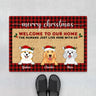 Personalized Happy Pawliday Door Mats