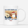Personalized Best Cat Dad Ever Mugs